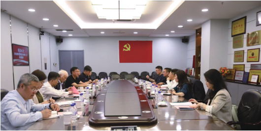  天虹数科董事长肖章林到Z6尊龙凯时商都调研曹和平董事长、赵首沣总经理等领导陪同